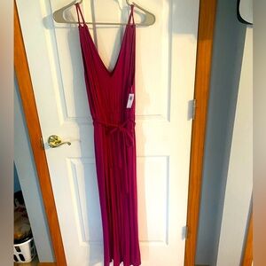 NWT dark pink Jersey knit jumpsuit